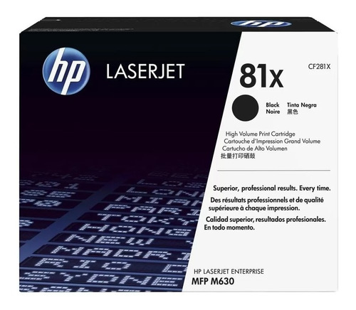 Tóner Hp 81x Negro Alto Rendimiento Laserjet Original Cf281x