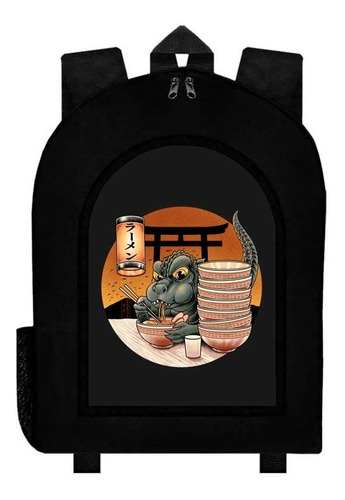 Mochila Negra Corea Ramen Art195