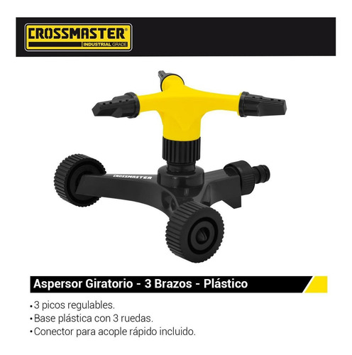 Imagen 2 de 4 de Aspersor Regardor Giratorio Plástico Crossmaster 9937930