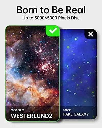 POCOCO Proyector Galaxy Star para dormitorio con discos de película óptica  reemplazables, proyector de luz nocturna de planetario para el hogar con