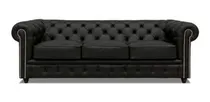 Comprar Sillon Chesterfield Sofá Artesanal 3 Cuerpos Chenille O Pana