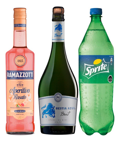 Imagen 1 de 2 de Mix Spritz: Ramazzotti Rosatto + Espumante + Sprite
