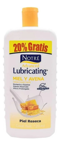 4 Pza Crema Humectante Notré Advanced Lubricating Piel Resec