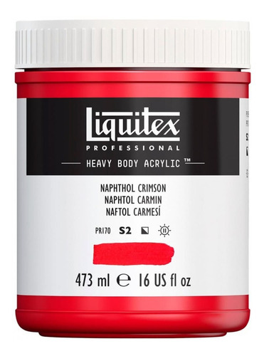 Tinta Acrílica Liquitex Heavy Bod 292 Naphthol Crimson 473ml