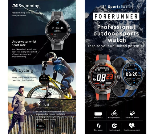 Imagen 9 de 10 de Reloj Smart Watch E15 Hombre Mujer Sumergible Android iPhone