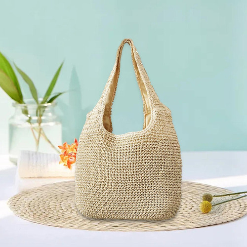 Bolso Tejido De Paja Bolsos De Hombro Fiestas En La Playa De