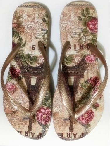 Chinelo Original Slim Estampado C/estampa Torreeiffel+brinde