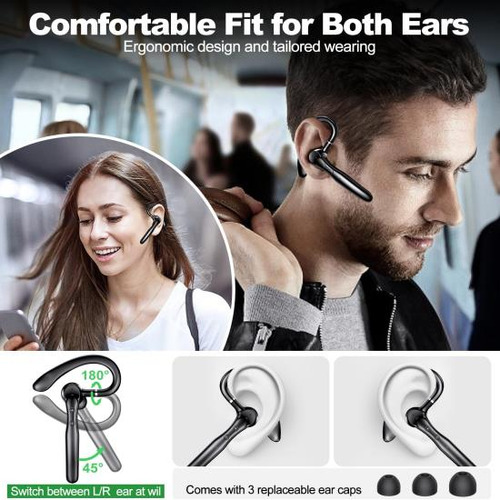 Mozoter Audífono Bluetooth V5.3, Audífono Inalámbrico Con