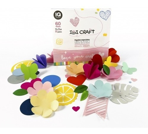 Papel Para Origami Ibi Craft 15x15 Cm X 60 Hjs 80 Grs