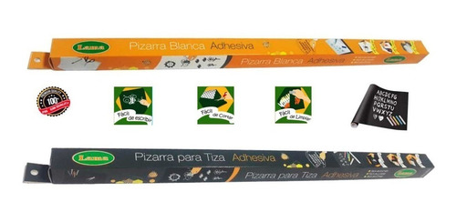 Vinilo Adhesivo Pizarra Negro Para Tiza 60 X 90 Contac