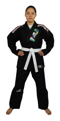 Gi Kimono Fire Sports® Jiu Jitsu Negro Adulto Brasileño 550g