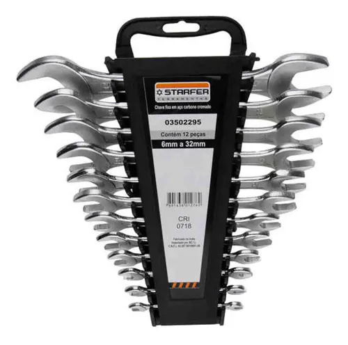 comprar Jogo De Chaves Fixa Boca Starfer 6 A 32mm Aço Com 12 Peças