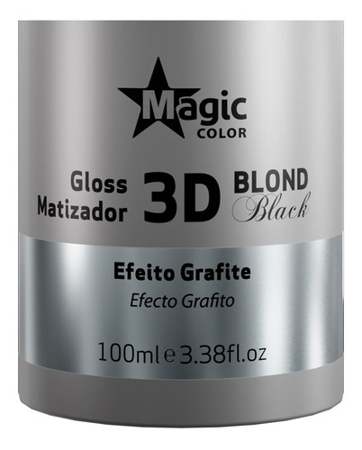 Imagem 3 de 5 de Matizador Magic Color Gloss 3d Blond Black Grafite 100ml