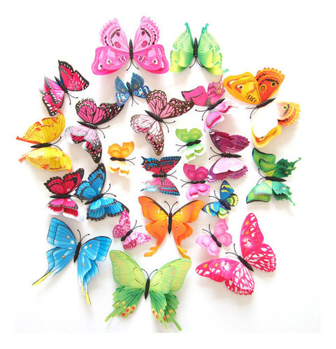 108 Pegatinas De Mariposas 3d Para Decoración De Pared Color Colored