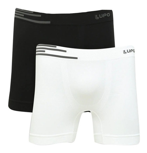 Kit C/2 Cueca Boxer Microfibra Lupo 436 Box Sem Costura