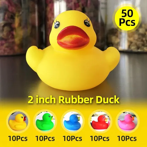 ~? Sunioine 50-pack Multicolor Rubber Ducky 2 Pulgadas Bulk 