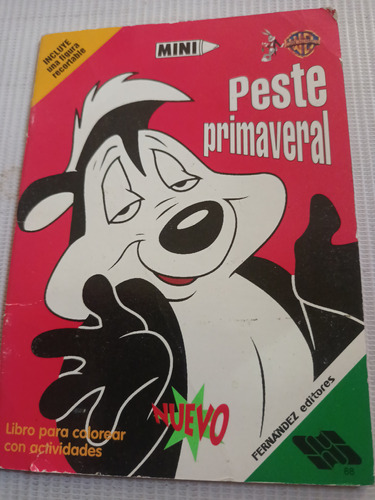 Libro Para Colorear Vintage Pepe Le Pew Looney Tunes 1995 