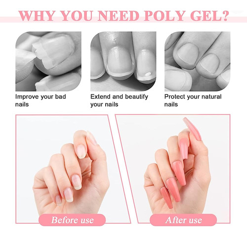 ~? Saviland Poly Nail Gel Clear 100ml - Poly Extension Gel C