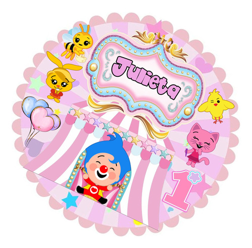 Topper Torta Imprimible 3d Plim Plim Nena