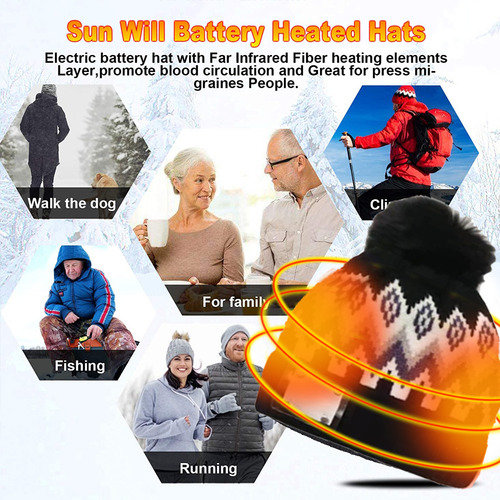 Gorro Eléctrico Con Calefacción Térmica, 2 Unidades, Usb, Ca