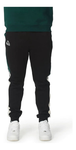 Logo Tape Pantalon Cowox Jogger Hombre Negro Kappa Kappa