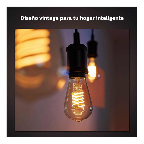 Imagen 5 de 9 de 2- Ampolletas Philips Hue Filamento Vintage Edison St64 Bt