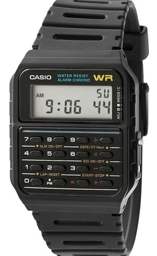 Reloj Casio Ca53 1z Unisex Calculadora Negro Resina Full