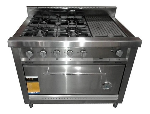 Imagen 6 de 7 de Cocina Morelli 1100 Mr. Cheff 4 Hornallas Y Plancha P/visor