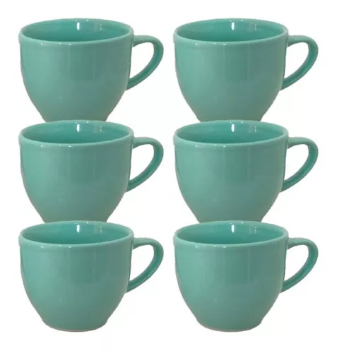 Jogo para Chá em Porcelana Verde - Conjunto de Xícaras Elegantes