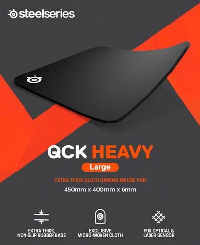 Mouse Pad Gamer Steelseries Qck Heavy G 45mm X 40mm X 6mm