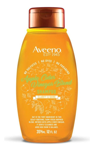 Aveeno Apple Cider Shampoo Clarificante Y Brillo 354 Ml