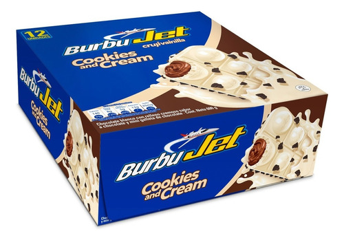 Chocolatina Jet Burbujet Blanca 50g 12 Unds