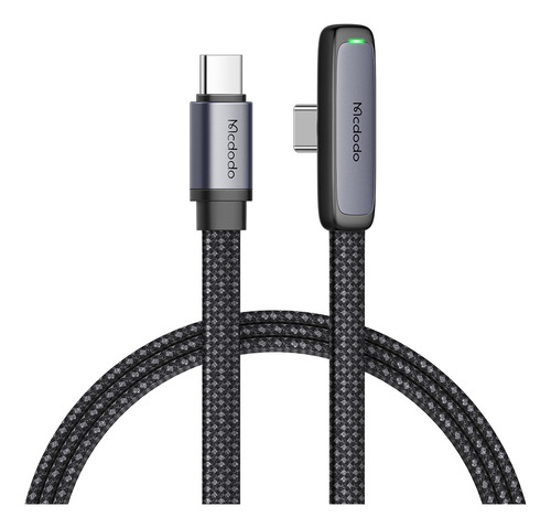 Cable Acodado Mcdodo Ca3360 Usb C / Usb C (acodado) , Carga Hasta 65w , 1.20 Metros , Color Negro