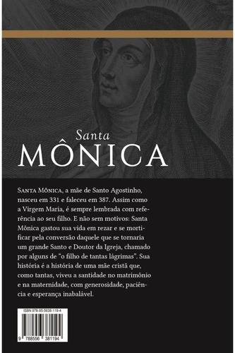 Santa Mônica, De Monsenhor Bougaud. Editora Cultor De Livros, Capa Mole Em Português