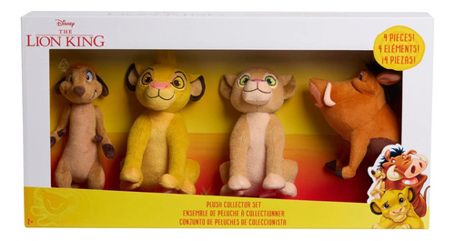 El Rey León Set 4 Peluches - The Lion King Simba Pumbaa Nala