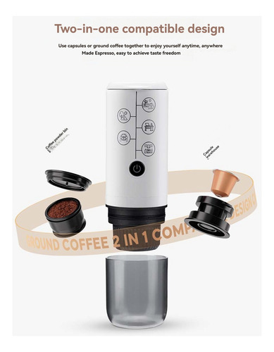 Cafetera Portátil Inalámbrica 2 En 1 Pequeña T