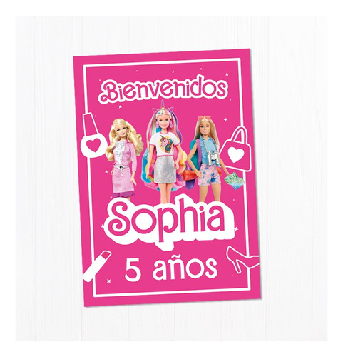 Kit Imprimible Cumpleaños  Barbie Personalizado