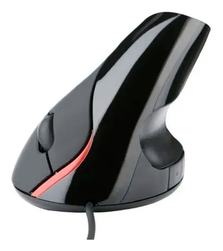 Mouse Vertical Ergonomico Raton Gamer Silencioso Rgb Dpi Color Negro
