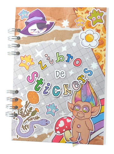 Libreta Organizadora De  Stickers 80 Hojas Reutilizables