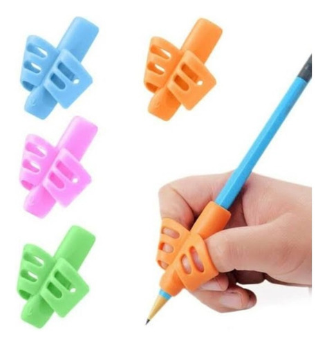 4 Correctores De Escritura (pencil Grip) Silicon (4 Colores)