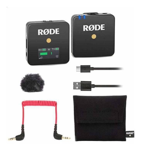 Micrófono Rode Wireless GO Condensador Omnidireccional color negro
