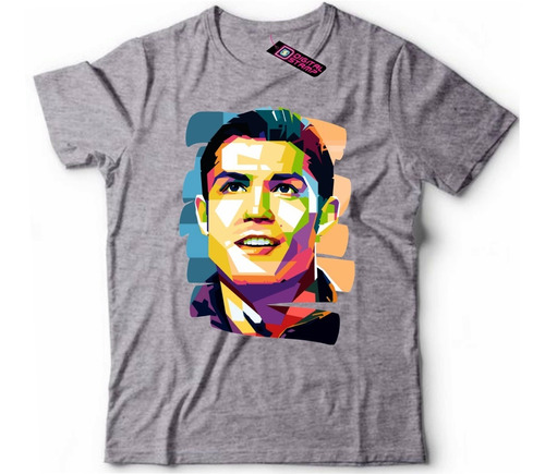 Remera Cristiano Ronaldo Pop Art 23 Futbol Dtg Premium
