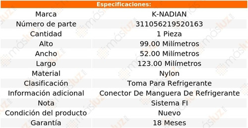 Toma De Refrigerante Nylon Pernos Passat V6 2.8l 99