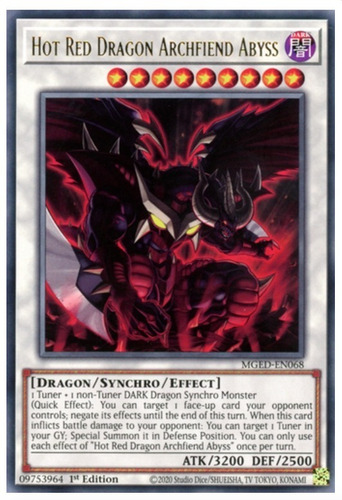 Yugioh Hot Red Dragon Archfiend Abyss - Mged-en068 Rare