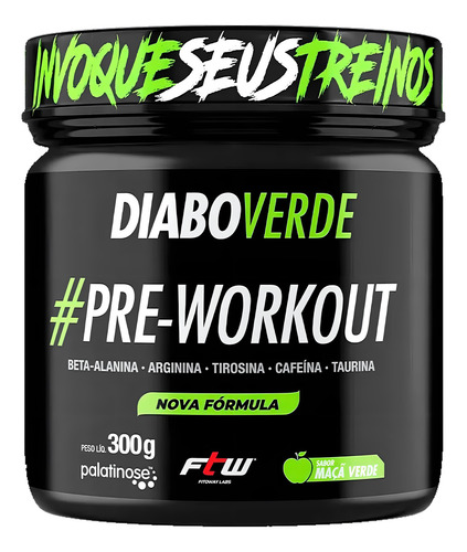 Cereza helada Pre Workout Green Devil Pre Workout, 300 g, Ftw