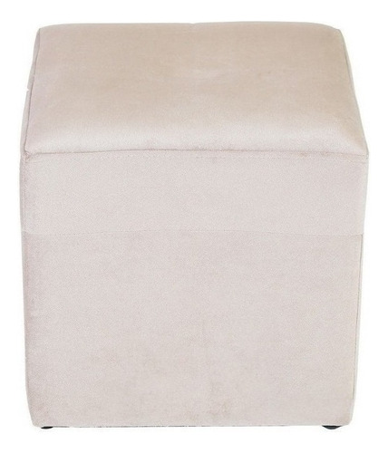 Pouf Cubo Felpa Beige / Muebles América