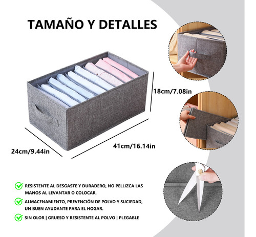 Caja Plegable Con Compartimentos Pararopa , Lavable,3pcs Mixto
