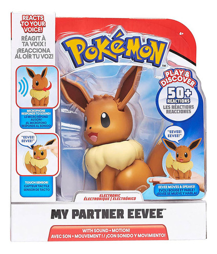 Boneco Pokemon Eevee Eletrônico Com Som E Luzes 2777 Sunny