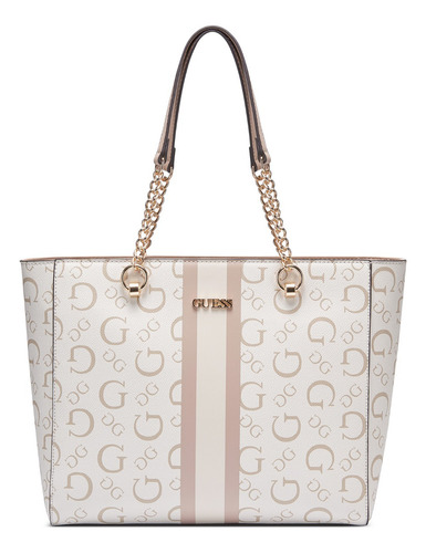 Bolsa Guess Factory Aa889025 Acabado de los herrajes Niquel Color Beige Color de la correa de hombro Beige Diseño de la tela Liso