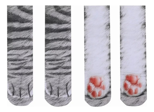 { Calcetines Unisex Elegantes Con Estampado 3d De Gatos Y